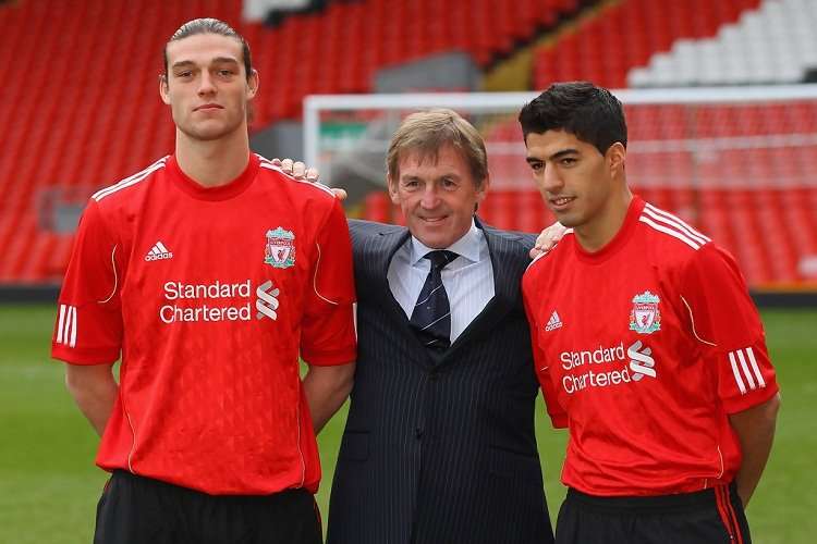 Kenny Dalglish - Luis Suarez - Andy Carroll (Liverpool New Signings - 2011).jpg