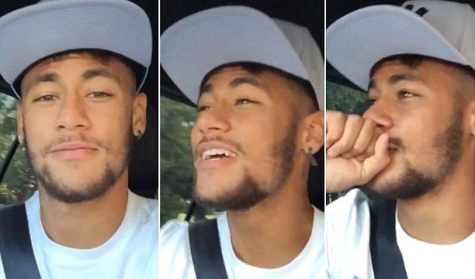 ch as Barcelona's Neymar Jr sings along in his car.jpg