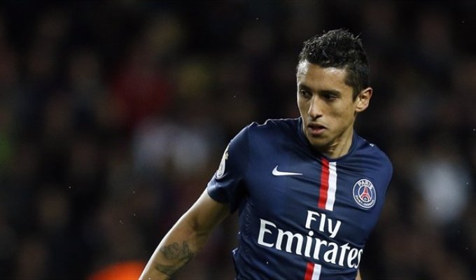 Marquinhos of Paris Saint-Germain in action during their French Ligue 1 match against AS Monaco FC.jpg
