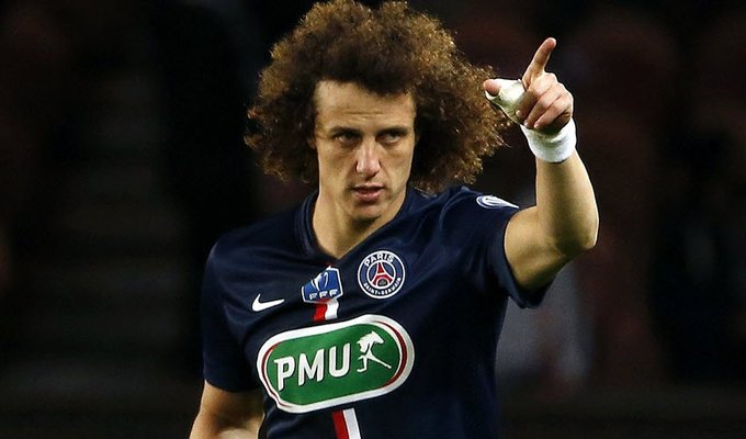 -Germain's Brazilian defender David Luiz celebrates after scoring a goal during the French Cup football match between Paris Saint-Germain (PSG) and Mo.jpg