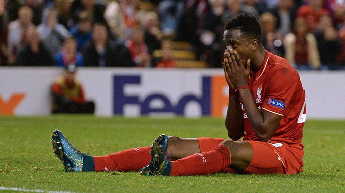 Divock Origi of Liverpool reacts during their UEFA Europa League group stage match against.jpg