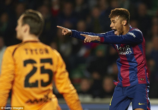 نیمار|اِلچه 0 - 6 بارسلونا / لالیگا