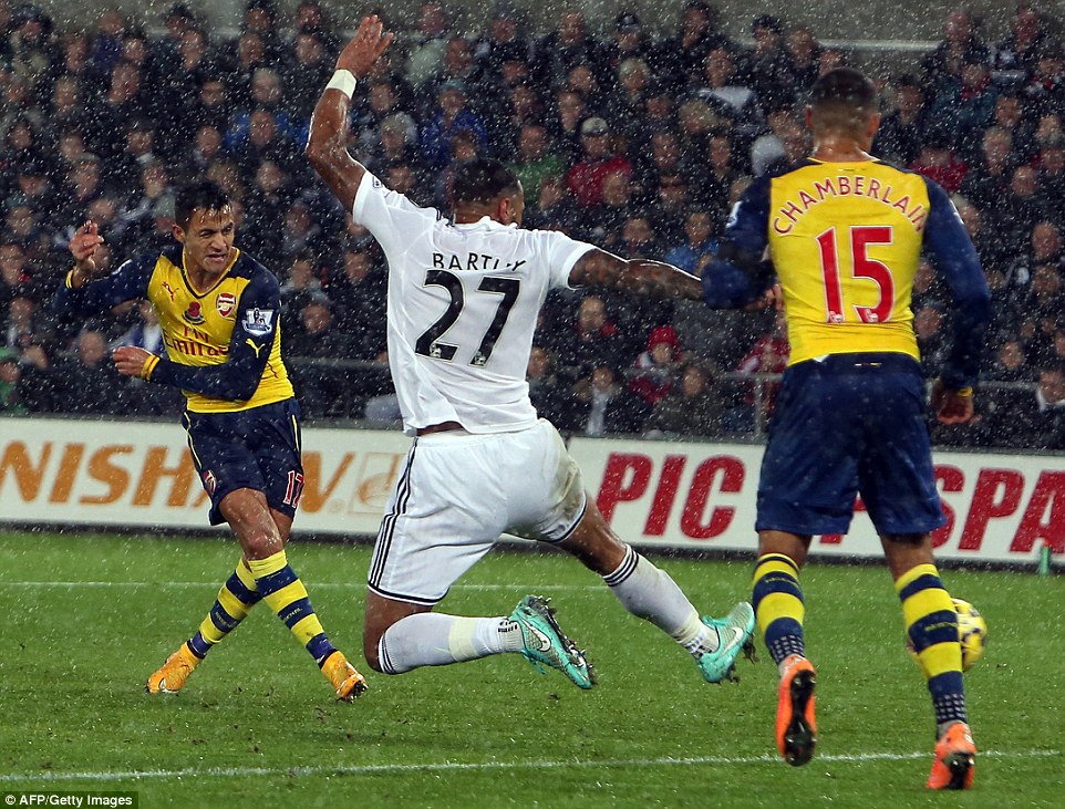 الکسیس سانچز|سوانسی 2 - 1 آرسنال / لیگ جزیره