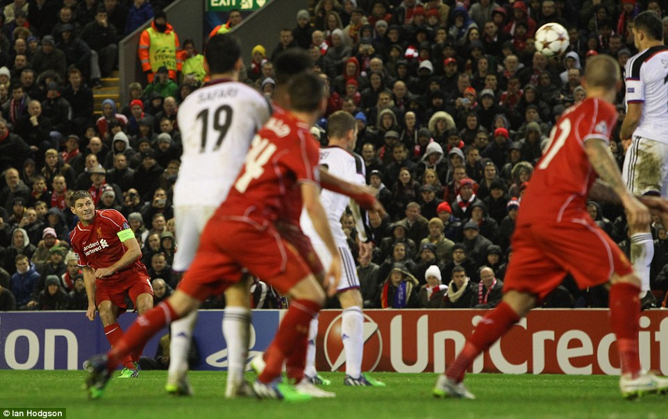 استیون جرارد|لیورپول 1 - 1 بازل / لیگ قهرمانان