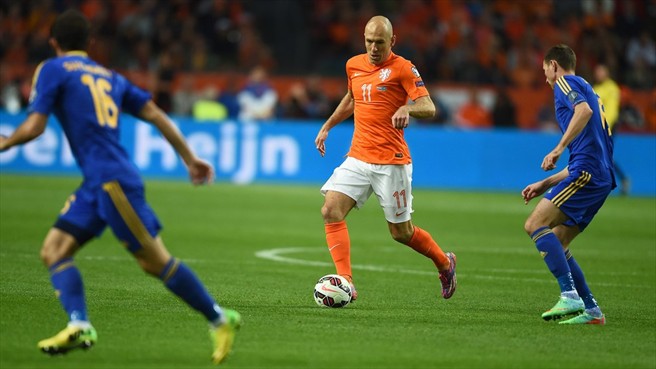 آرین روبن|هلند 3-1 قزاقستان / مقدماتی یورو 2016
