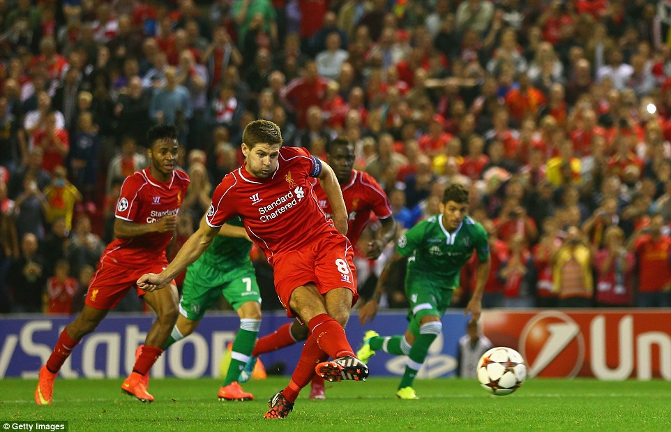 استیون جرارد|لیورپول 2-1  لودوگورتس / لیگ قهرمانان