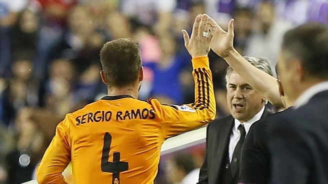 سرخیو راموس|خرسندی کارلتو بعد از باز شدن دروازه حریف توسط راموس