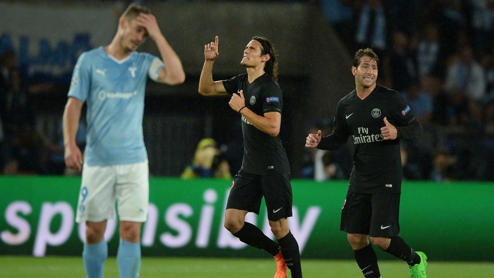 ادینسون کاوانی|پاریس سن ژرمن 2 - 0 مالمو / لیگ قهرمانان