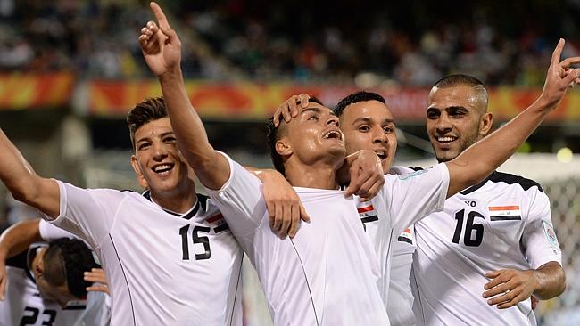 شادی بازیکنان عراق|عراق 2 - 0 فلسطین / جام ملت های آسیا 2015