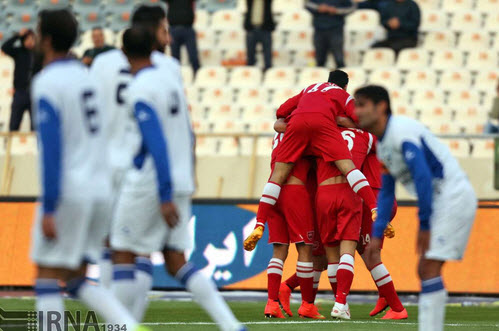 شادمانی بازیکنان پرسپولیس|پرسپولیس تهران 2 - 2 گسترش فولاد تبریز / لیگ برتر