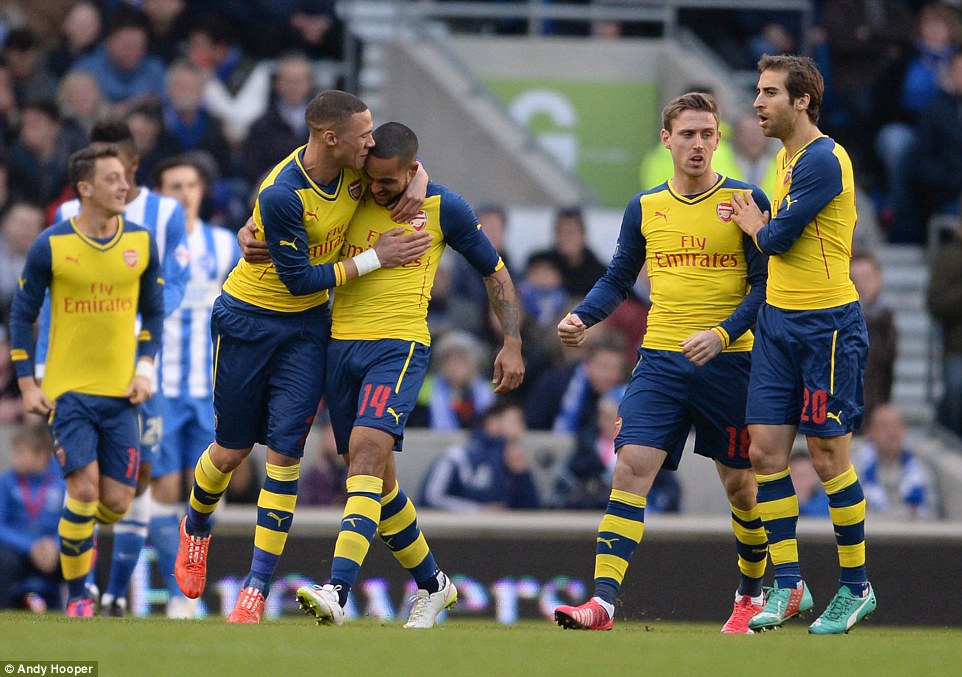 تئو ولكات - كيران گیبس|برایتون 2 - 3 آرسنال / جام حذفی