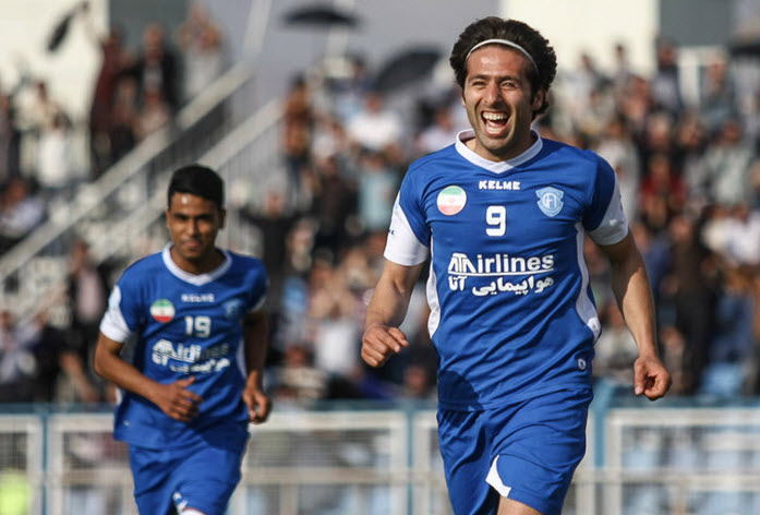 شادی بازیکن گسترش|گسترش فولاد تبریز 2 - 1 پرسپولیس تهران / لیگ برتر