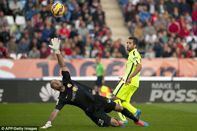 جوردی آلبا|آلمریا 1 - 2 بارسلونا / لالیگا