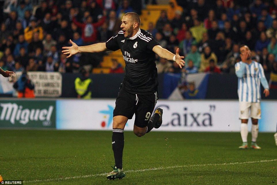 کریم بنزما|مالاگا 1 - 2 رئال مادرید / لالیگا