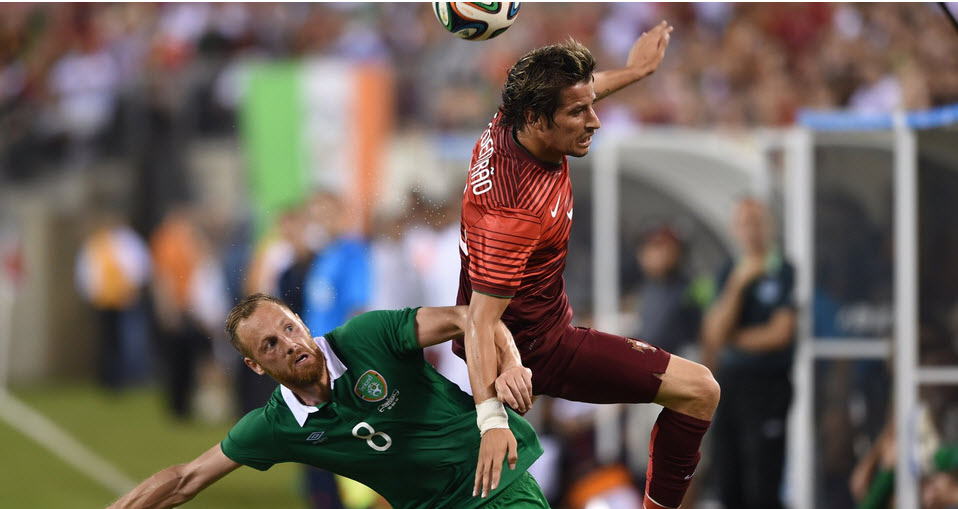 فابیو کوئنترائو|برخورد فابیو کنترائوبا بازیکن ایرلند بر سر نوپ.