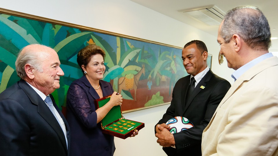 سر بلاتر - کافو|ملاقات سر بلاتر با رییس جمهور برزیل