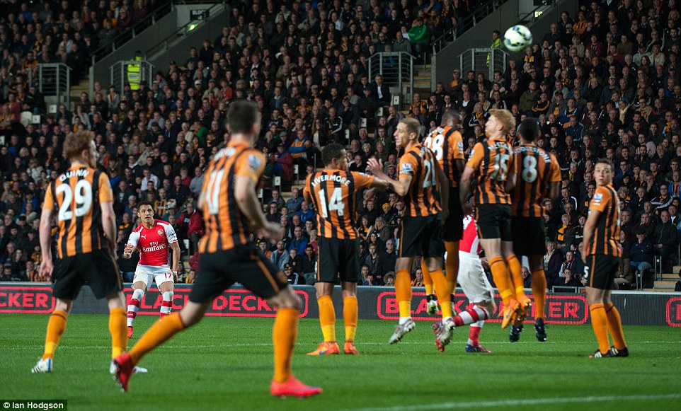 الکسیس سانچز|هال سیتی 1 - 3 آرسنال / لیگ جزیره