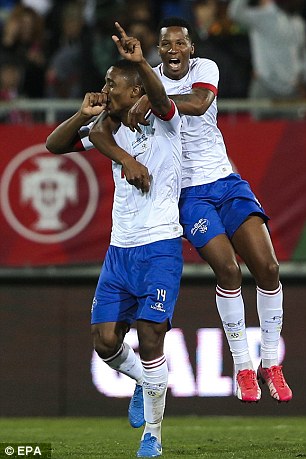 شادی بازیکنان کیپ ورد|پرتغال 0 - 2 جزایر کیپ ورد / دیدار دوستانه