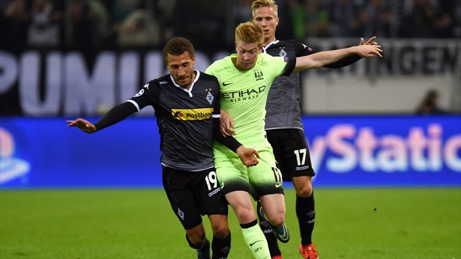 کوین دی بروین|مونشن گلادباخ 1 - 2 منچستر سیتی / لیگ قهرمانان