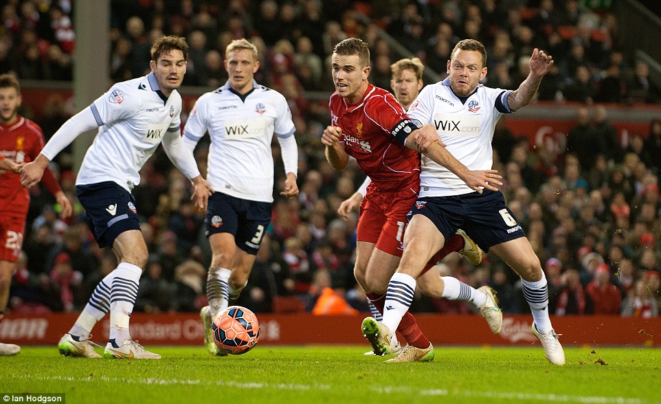 جردن هندرسون|لیورپول 0 - 0 بولتون / جام حذفی