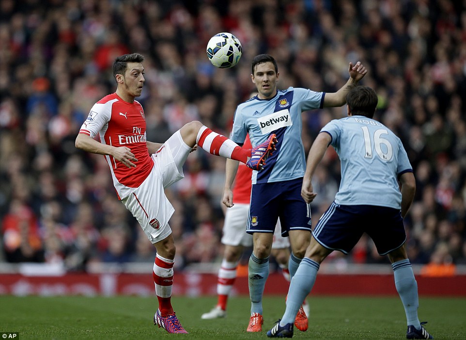 مسوت اوزیل|آرسنال 3 - 0 وستهام / لیگ جزیره