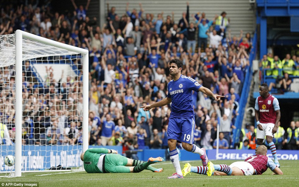 دیگو کاستا|چلسی 3-0 استون ویلا / لیگ جزیره