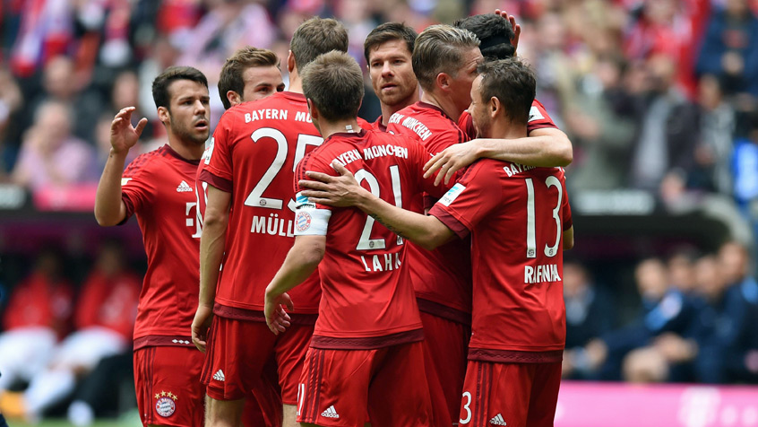 شادی بازیکنان بایرن|بایرن مونیخ 2 - 0 ماینتس / بوندسلیگا