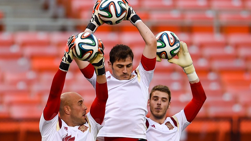 ایکر کاسیاس -  دی خئا  -مانوئل رینا|تمرین سه دروازه بان آماده این روزهای تیم ملس اسپانیا