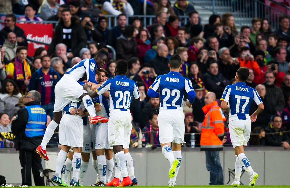 شادی بازیکنان اسپانیول|None