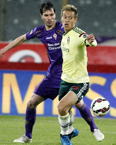 كيسوکه هوندا|فیورنتینا 2 - 1 میلان /  سری آ