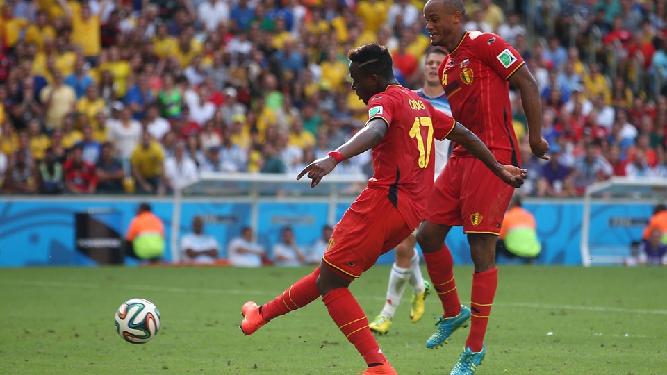 دیوک اوریگی|لحظه به ثمر رسیدن گل بلژیک توسط دایوُک اوریجای.