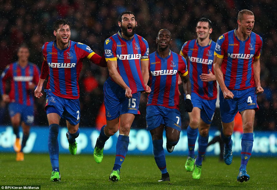 شادی بازیکنان کریستال پالاس|کریستال پالاس 3 - 1 لیورپول / لیگ جزیره