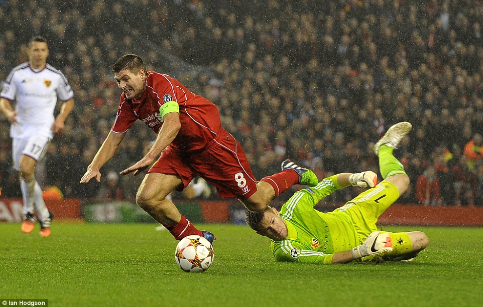 استیون جرارد|لیورپول 1 - 1 بازل / لیگ قهرمانان