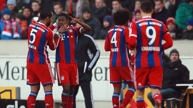 دیوید آلابا|اشتوتگارت 0 - 2 بایرن مونیخ / بوندسلیگا