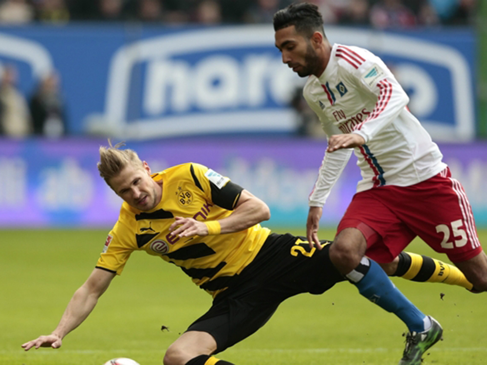 برخورد دو بازیکن|هامبورگ 0 - 0 بوروسيا دورتموند / بوندسلیگا