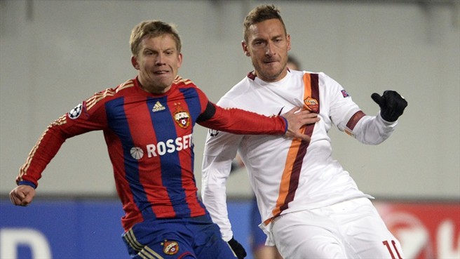 فرانچسکو توتی|زسكا مسكو 1 - 1 رم / لیگ قهرمانان