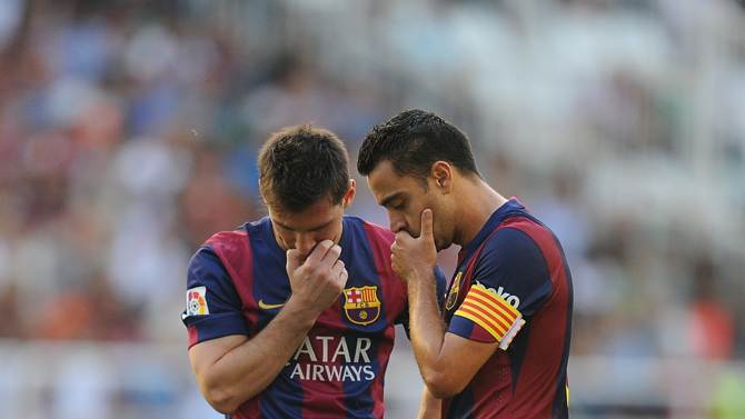 ژاوی - لیونل مسی|رایو‌‌ والکانو 0 - 2 بارسلونا / لالیگا