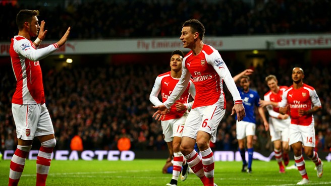 لورن كوشيلنی|آرسنال 2 - 1 لیستر سیتی / لیگ جزیره