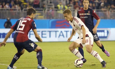 كيسوکه هوندا|کالیاری 1 - 1 میلان / سری آ ایتالیا