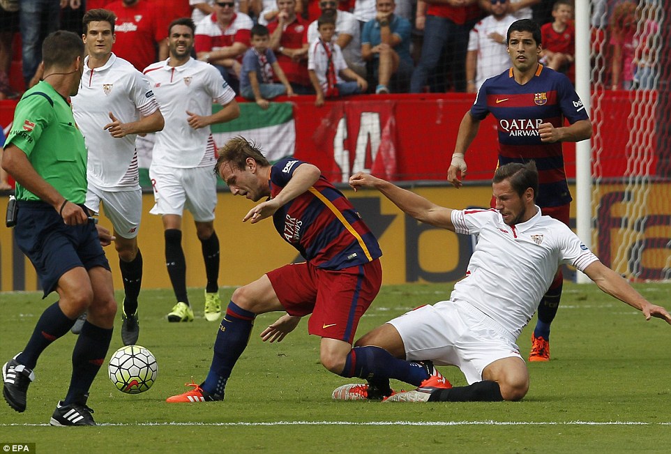 ایوان راکیتیچ|سه ویا 2 - 1 بارسلونا / لالیگا