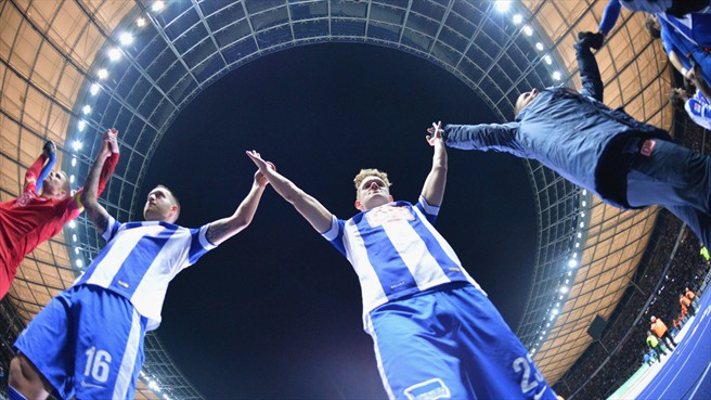 شادی بازیکنان هرتا|هرتابرلین 1 - 0 بوروسيا دورتموند / بوندسلیگا