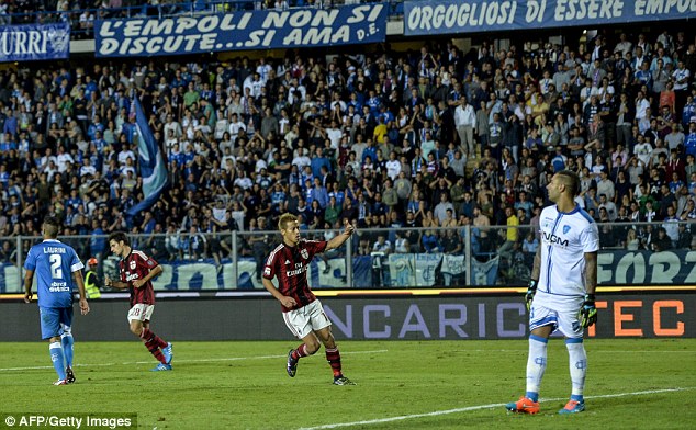 كيسوکه هوندا|امپولی 2 - 2 میلان / سری آ