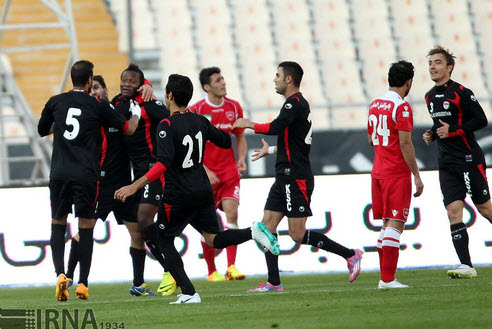 شادی بازیکنان فولاد|پرسپولیس تهران 1 - 2 فولاد خوزستان / لیگ برتر