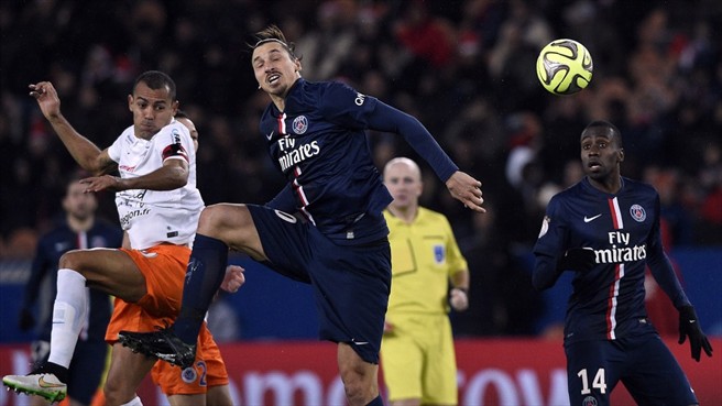 زلاتان ایبراهیموویچ|پاریس سن ژرمن 0 - 0 مون پليه / لوشامپیونه