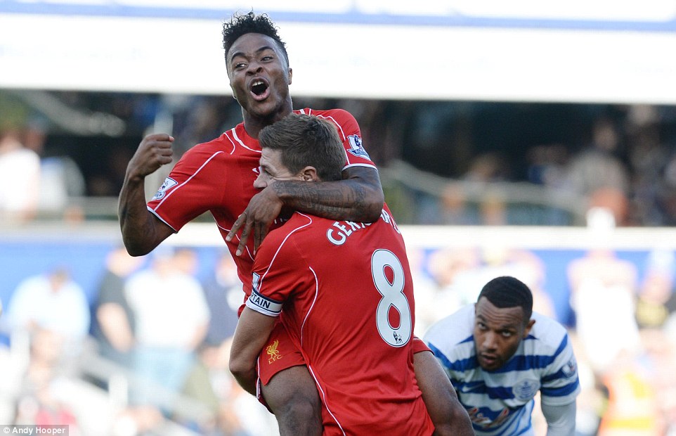 رحيم  استرلینگ|کوئینز پارک رنجرز 2 - 3 لیورپول / لیگ جزیره