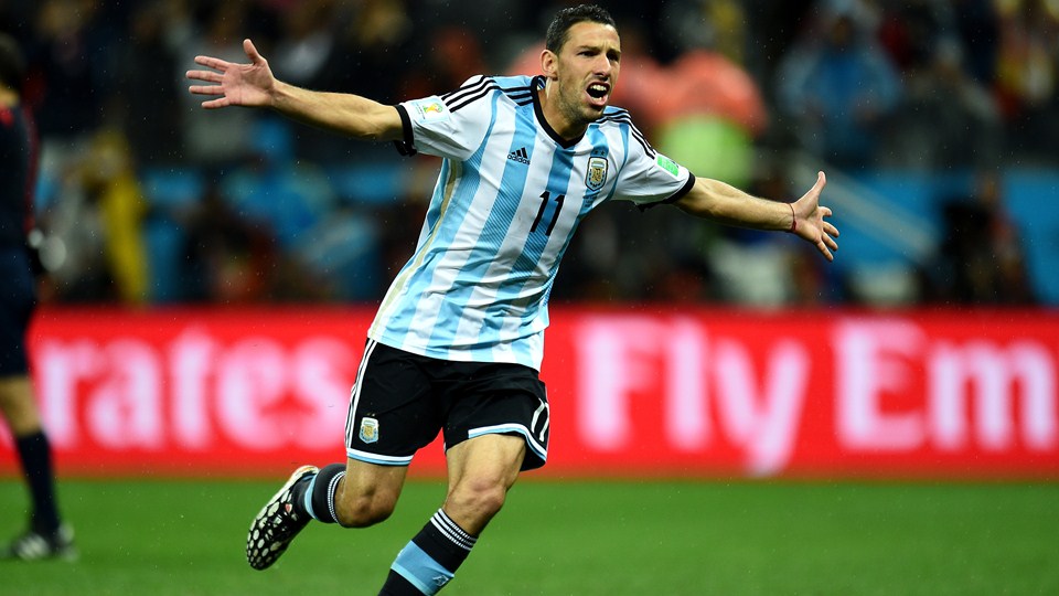 ماكسيمليا رودریگز|شادمانی ماكسيمليا رودریگز بعد از پیروزی در ضربات پنالتی و صعود به فینال جام جهانی.