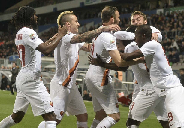 شادی بازیکنان رم|ساسوئولو 0 - 3 رم / سری آ