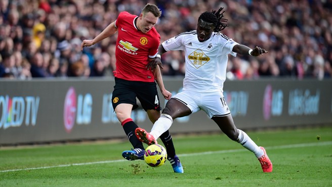 فیل جونز|سوانسی 2 - 1 منچستر یونایتد / لیگ جزیره