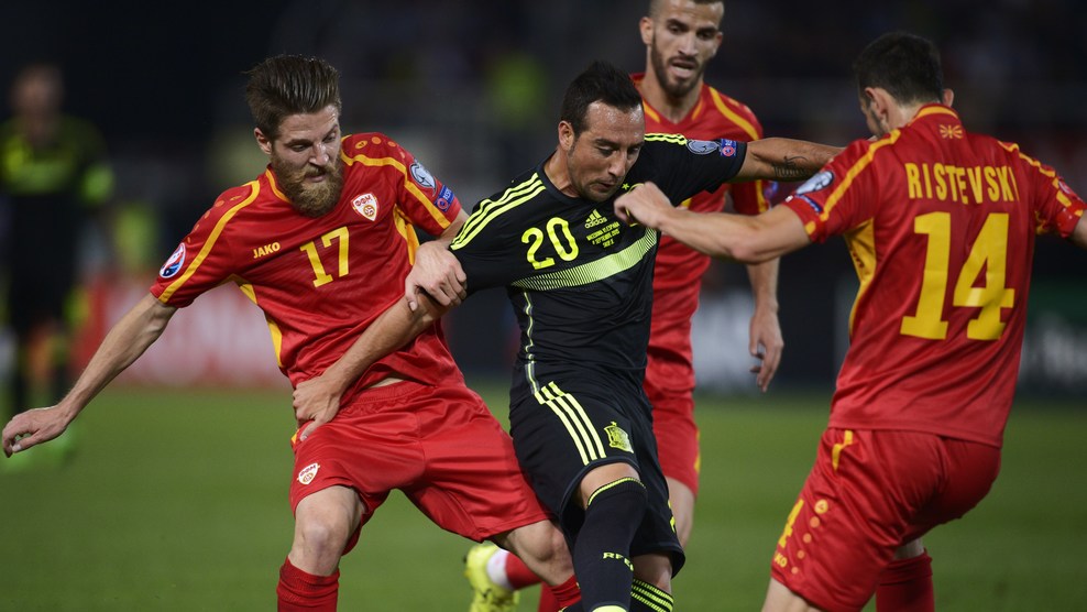 سانتی کازورلا|مقدونیه 0 - 1 اسپانیا / مقدماتی یورو 2016