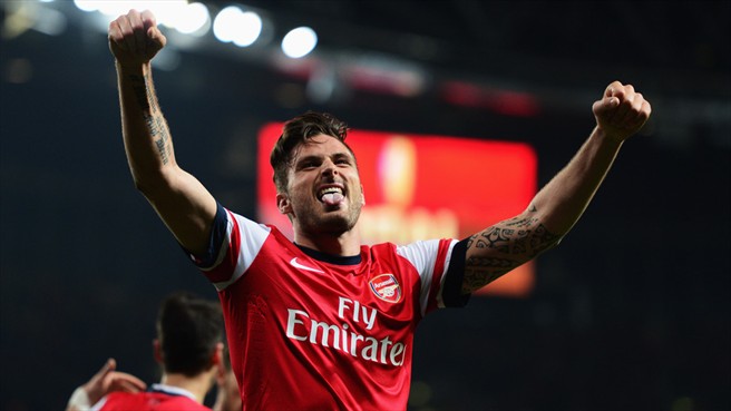 اليوير ژیرود|شادی جیرود بعد از گلزنی از نمای دیگر